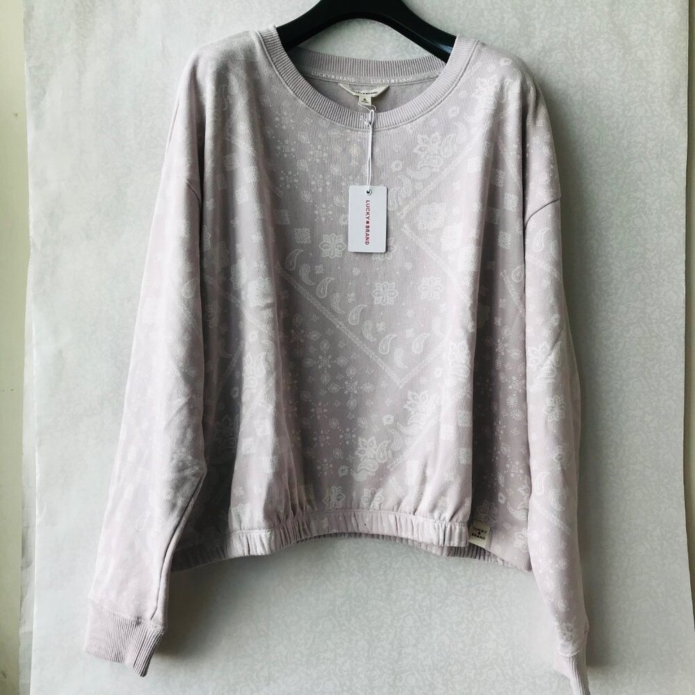 Lucky Brand Long Sleeve  Round Neck  60% Cotton  Size : XL  MSRP $79.50